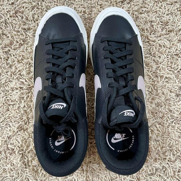 Nike Women’s Court Legacy Lift Platform Shoes Black Violet DM7590-002, Size 12 - Picture 4 of 14